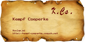 Kempf Cseperke névjegykártya